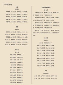 人教版八下古诗13篇，重点难点是什么？