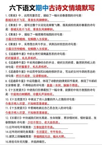 六年级必背古诗默写，如何高效掌握？