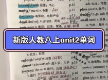 八年级上册英语第二单元单词表