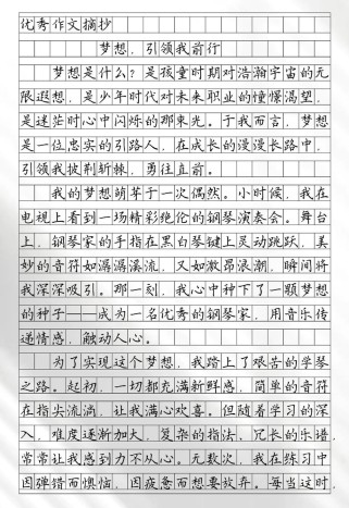 中学生梦想的作文