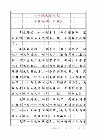初一20篇作文如何提升写作能力？
