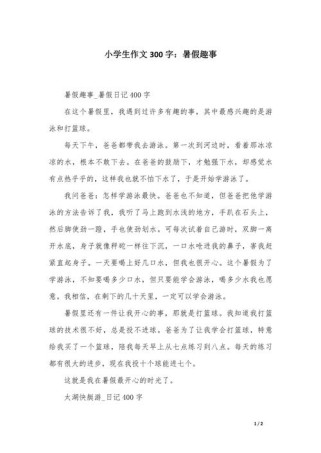 暑假的乐趣的作文