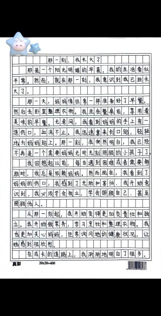 那一刻我长大了500字作文