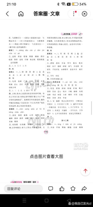 语文课课练5年级上册