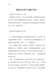 关于火灾的作文600字