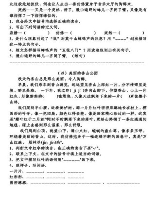 四年级语文短文阅读题，如何快速找到答案？