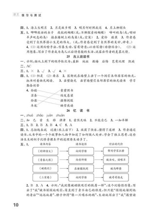 五年级语文练习卷答案哪里找？