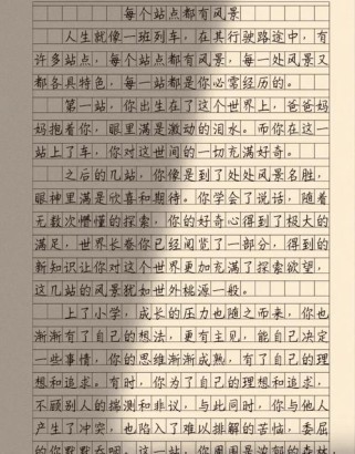 每一站都有风景，这风景究竟指什么？