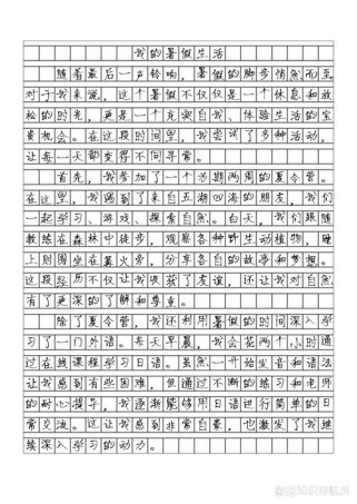 暑假作文100字，如何写出彩？