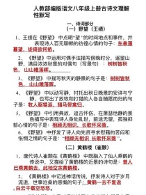 八年级课外古诗默写，难点何在？