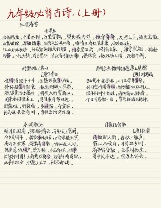 高考古诗文默写范围有哪些？