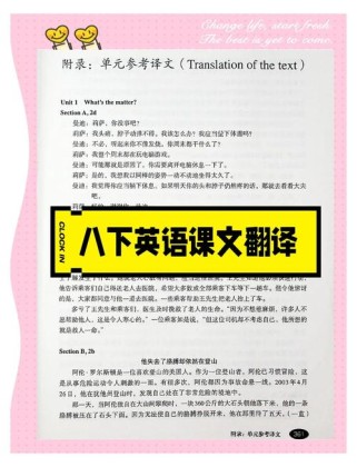 人教版八下英语翻译有哪些重点难点？