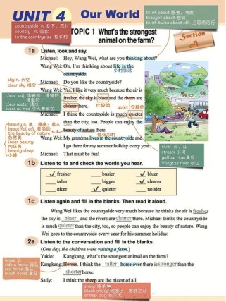 仁爱版英语八年级上册课文翻译准确吗？