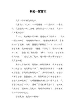 五百字作文如何写好我的家？