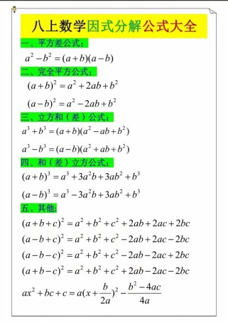 八年级数学知识点总结有哪些重点难点？