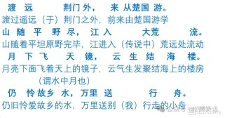 渡荆门送别古诗如何译才传神？