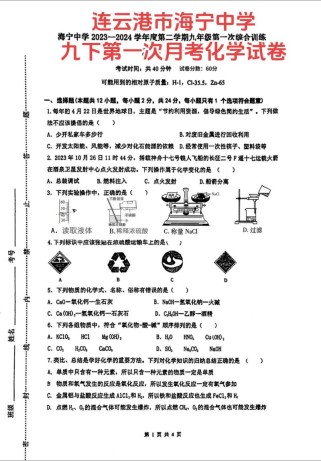 九年级月考化学试卷一重点难点是什么？