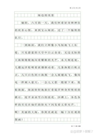 春天的海边作文600字