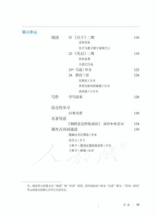 人教版八下语文课本目录有哪些重点篇目？