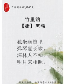 竹里馆诗人如何独居幽篁自得其乐？