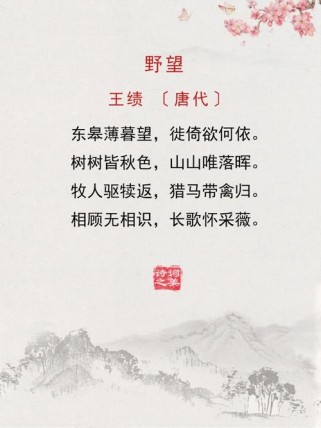 八年级 古诗 野望