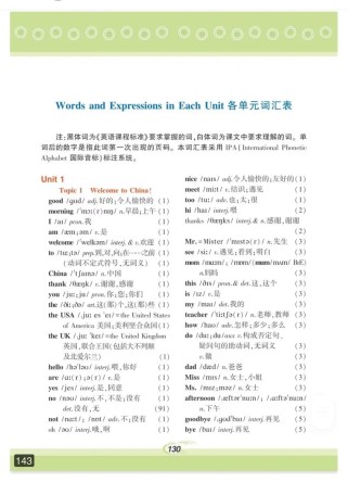 仁爱版七年级上册单词表有哪些重点单词？