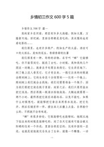 初三记叙文600字作文，如何写出真情实感？