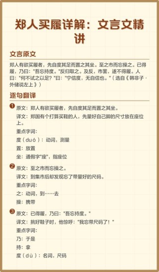 郑人买履为何分三段？