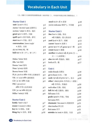 新版七年级上册英语单词表有哪些变化？