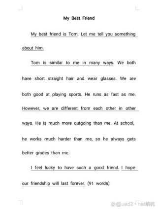 七年级上册英语第三单元作文怎么写？