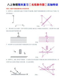 八年级上册物理画图题怎么解？