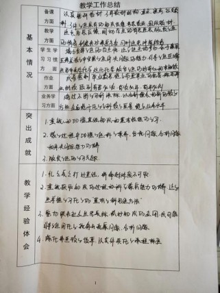 九年级第一学期工作总结成效如何？