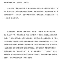 再也没有 初中作文