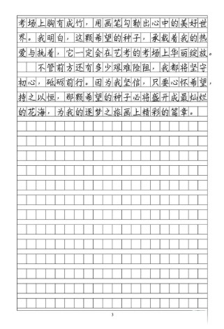 九年级中考满分作文