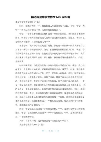 我是最美中学生作文