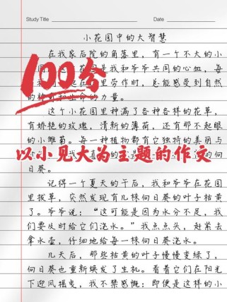 如何从日常小事写出初中作文的大主题？