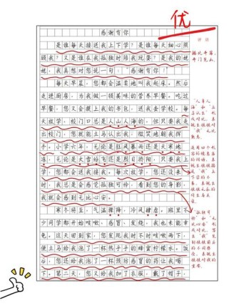 感恩的的作文点评