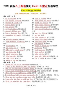 八年级上册短语句子有哪些重点难点？