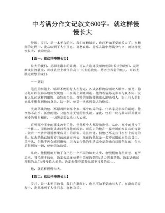 满分作文600字初中记叙文有何写作秘诀？