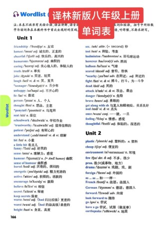 新版八年级英语单词表有哪些新增词汇？