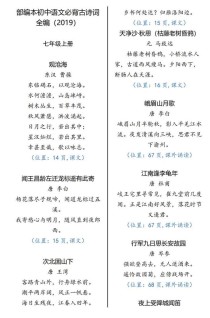 七年级上的语文古诗