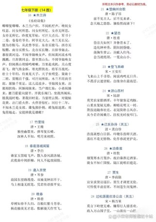 2025初中古诗大全有哪些新增篇目？