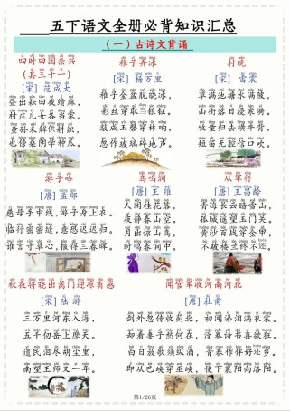 古诗词鉴赏的五种方法