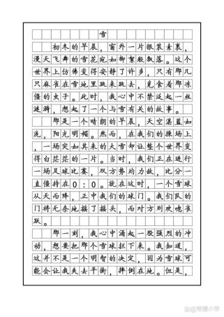 初三雪作文600字