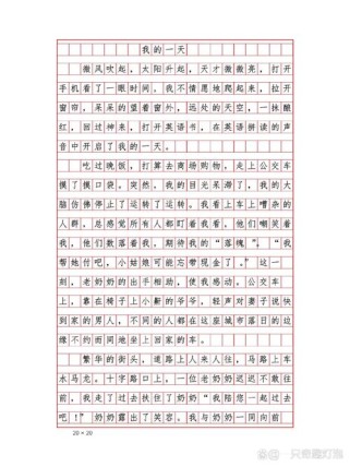 初一作文我的一天