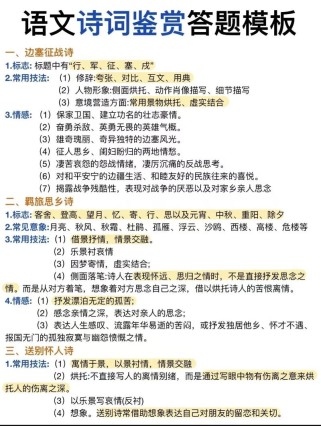 高中古诗文鉴赏例题如何高效突破？