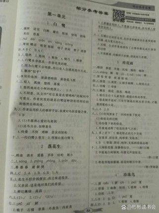七年级语文作业本上册答案在哪里找？