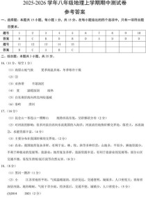 八年级期末下册考试成绩表2025