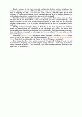 包饺子英语作文怎么写？