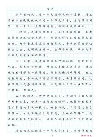 中考作文陪伴主题，如何写出600字的真情实感？